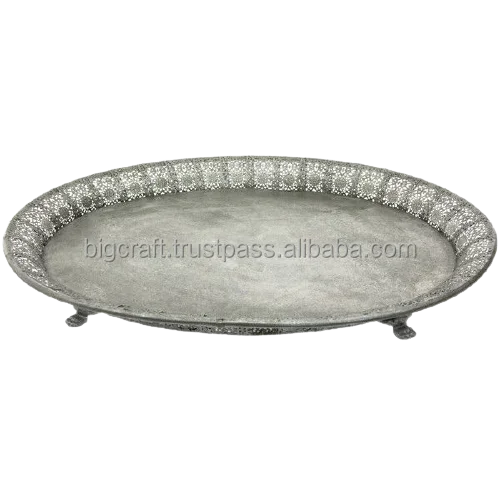 Подносы ручной работы в винтажном стиле Сервировочные подносы для столовой с золотой отделкой Индивидуальный размер лучшая форма Лидер продаж