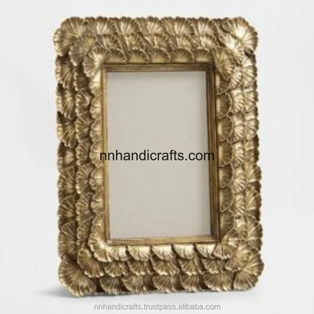 custom rustic Steel Metal Goldwen Antique Color Pink Rectangular Embossed Collage Frames Table Frames Photo Frame For Boys & Gir