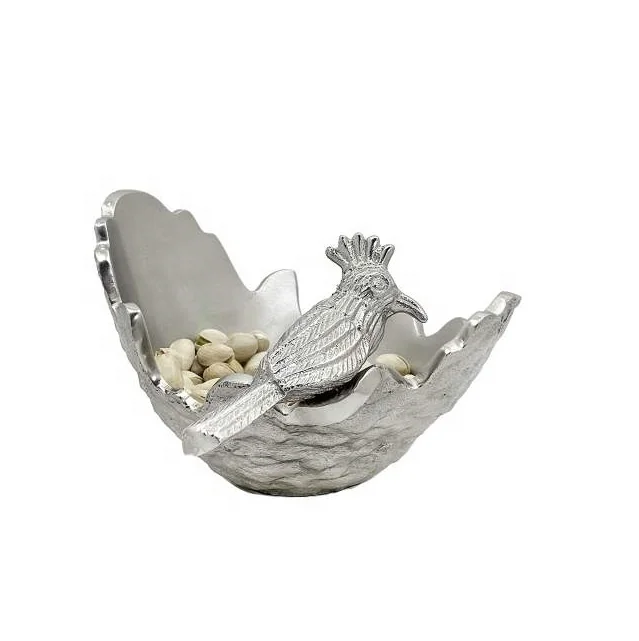 modern decorative silver decorative dates and popcorn bowl nickel plated most selling bowl for candy and sweet server use
