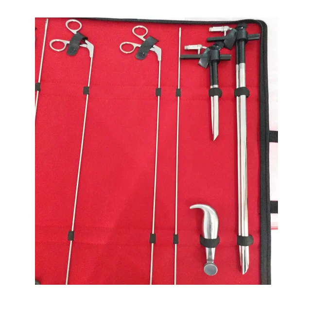 Cheap Price Medical Rigid Fiber Optic Ent Laryngoscope Set With 3 Blades And Handle