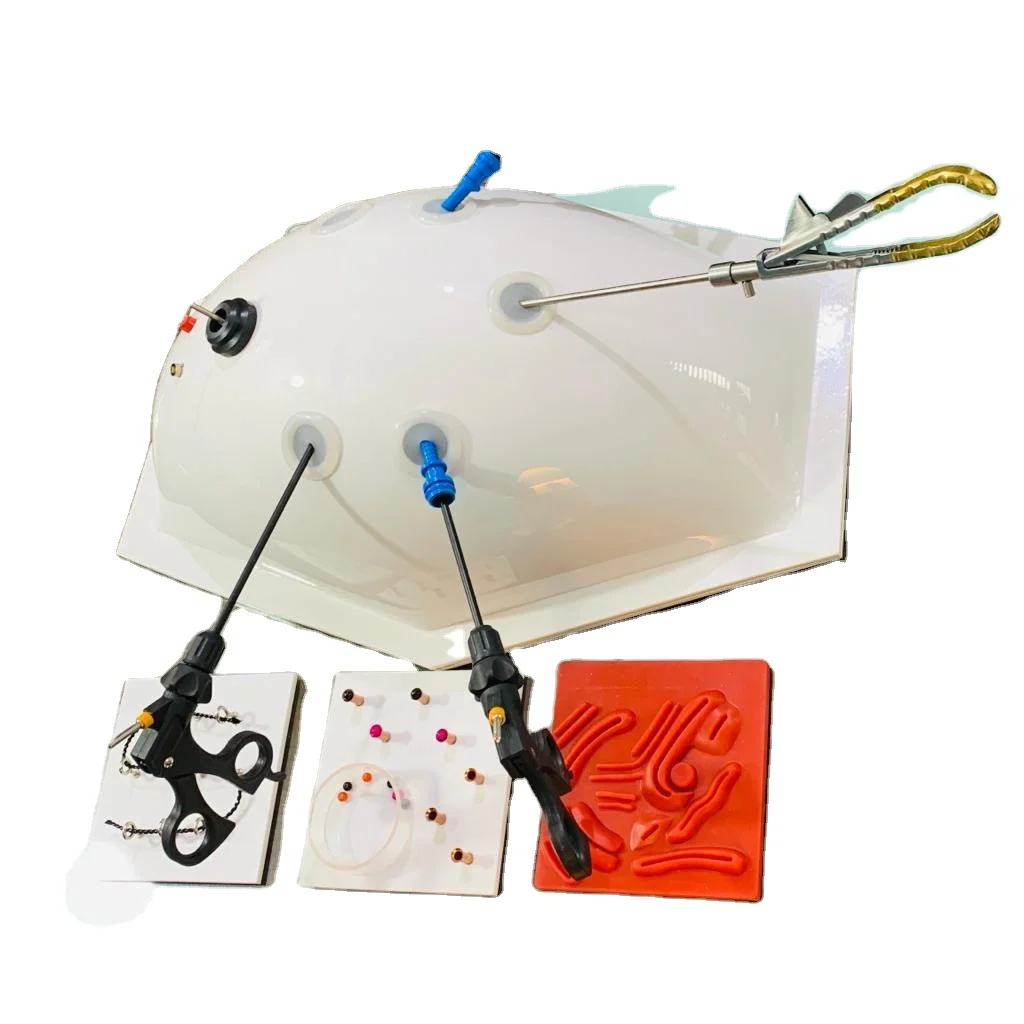 laparoscopic Endotrainer complete set with HD movable camera light source and accessories laparoscopic trainer