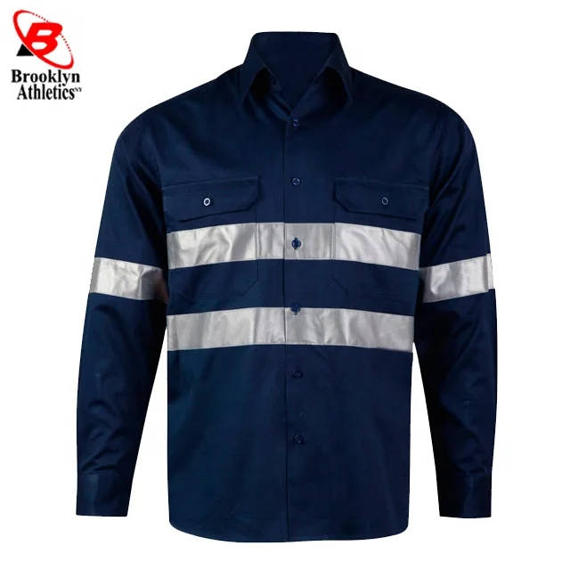 Safety High Visibility Long Sleeve Construction Work Shirts Pack for Men
