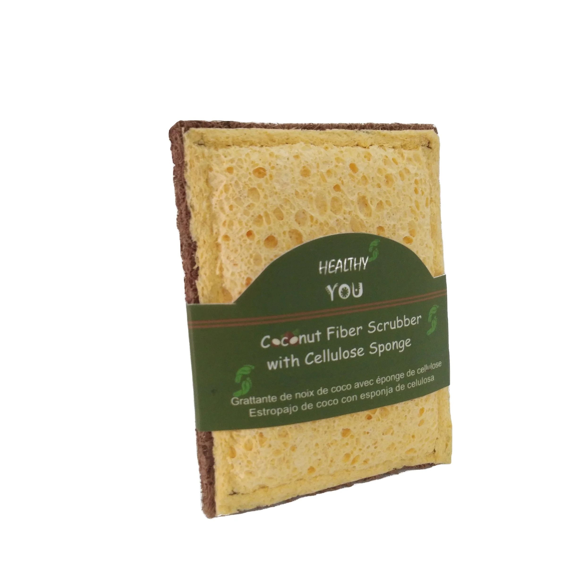 TRENDY AWARD WINNING BIO DEGRADABLE COCO FIBER  SCOURING PADS FOR CLEANING DISHES VESSELS STEEL LOOFAH COCONUT SCRUBBERS