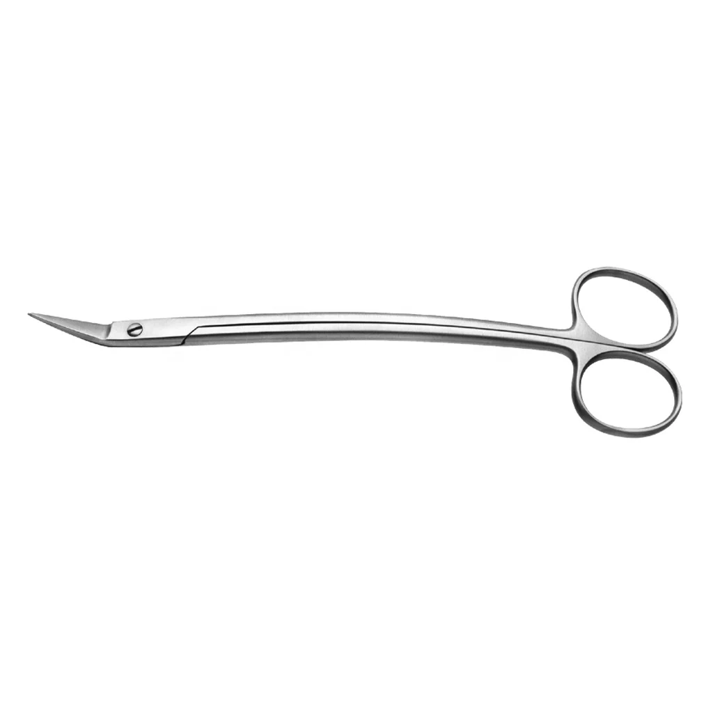 High Quality Dean Tonsil Scissor 17cm Stainless Steel Curved Surgical Scissors Serrated Blade Basis ENT Surgical Instruments