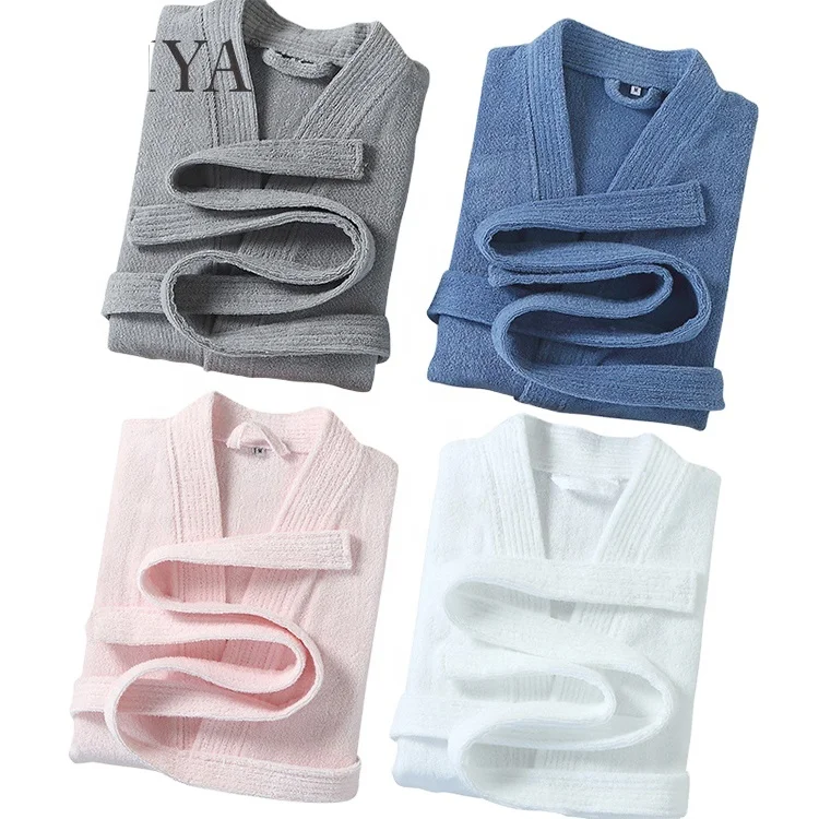 Customized 100% Cotton Hotel Bathrobe Coral Fleece Bathrobe