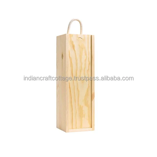 Three Bottle Pine Wood Box / wooden Pine Bottle Box 3 Bottle / Luxury Wooden Box for wine gift Packing 3 bottle