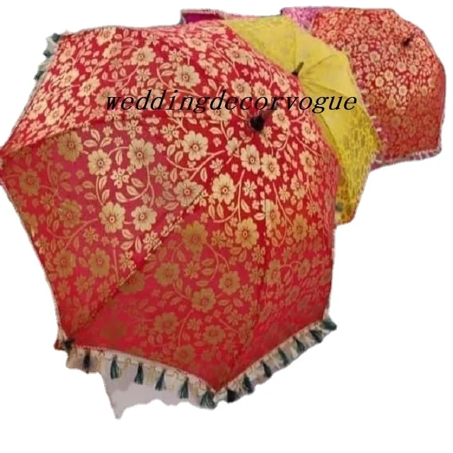 Зонт из фольги Rajasthani зонт для украшения стола индийский свадебный цветной зонтик