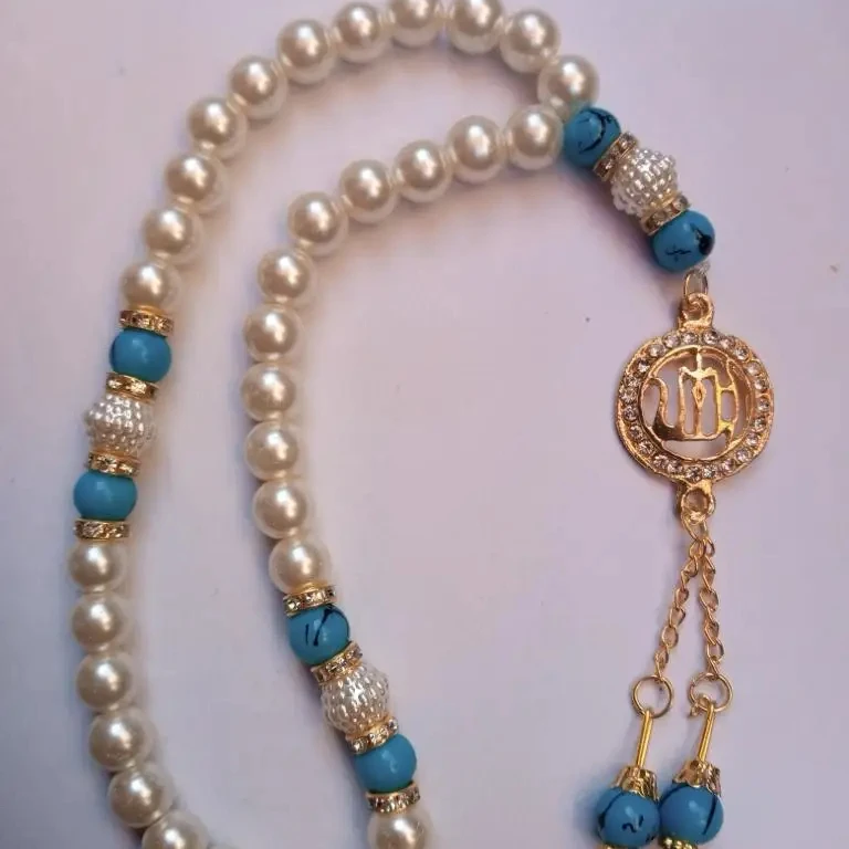 Pakistan manufactures made clear crystal 100 beads Landy Tasbeeh Tasbih stone Muslim rosary Beads Tasbeeh/Prayer Tasbeeh