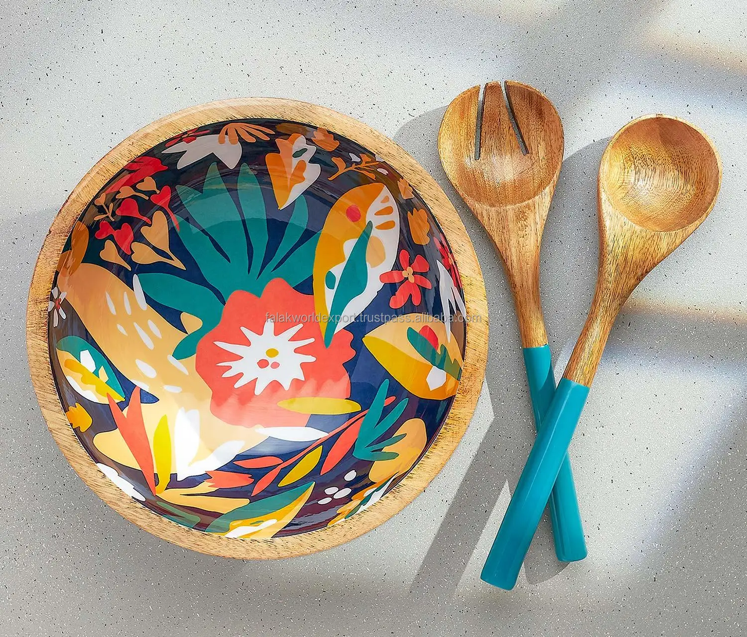 Высококачественная Деревянная миска для сервировки животных с принтом новый дизайн и милый стиль использования салата от Flak World Export