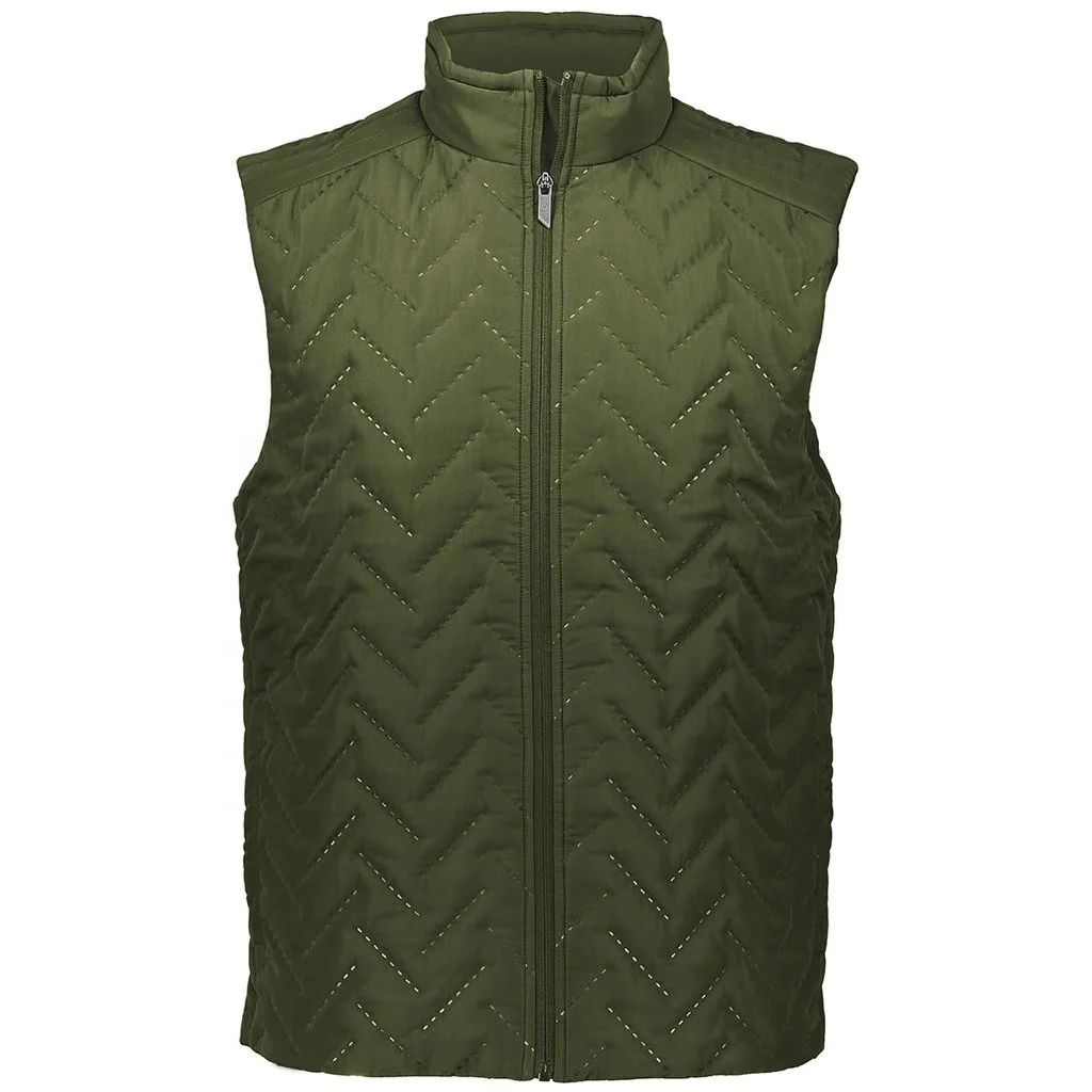 Down Logo Polyester Designer OEM High Quality Winter Warm Polyester Vest Sleeveless Custom Casual Wear with Full Zip Waistcoat