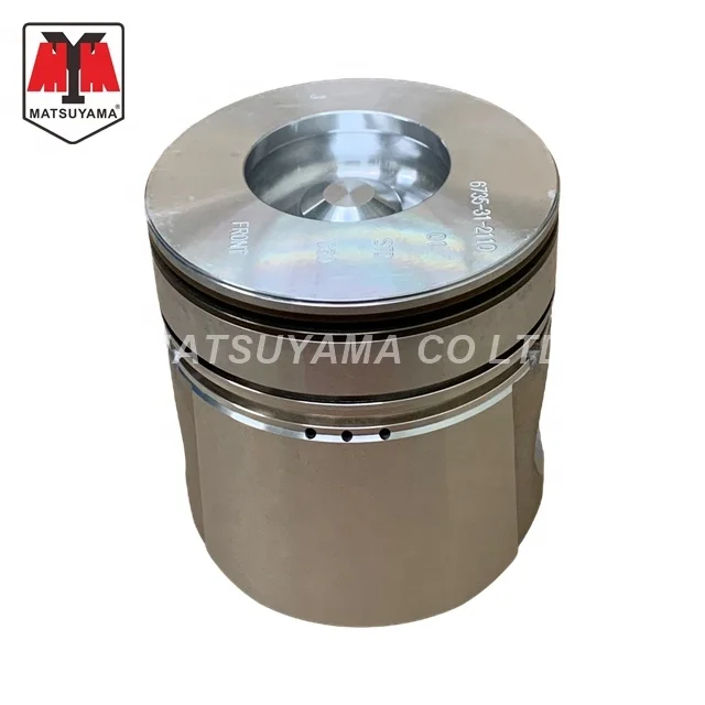 S6D102E-1 S6D102 SA6D102E-1 Aluminum Piston for Komatsu Heavy Machinery PC200-6 PC220-6  WA180-3 OEM 6735312140 6735-31-2140
