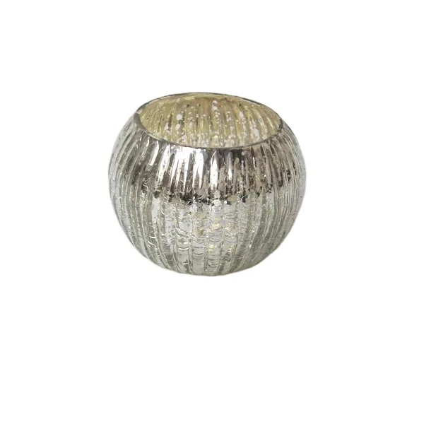 mercury glass votive candle holder wholesale for wedding decoration gold marble finish 4028