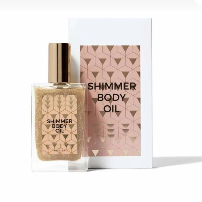 Custom Shimmering Body Oil Bronzer Wholesale illuminator Glitter Liquid Highlighter Spray