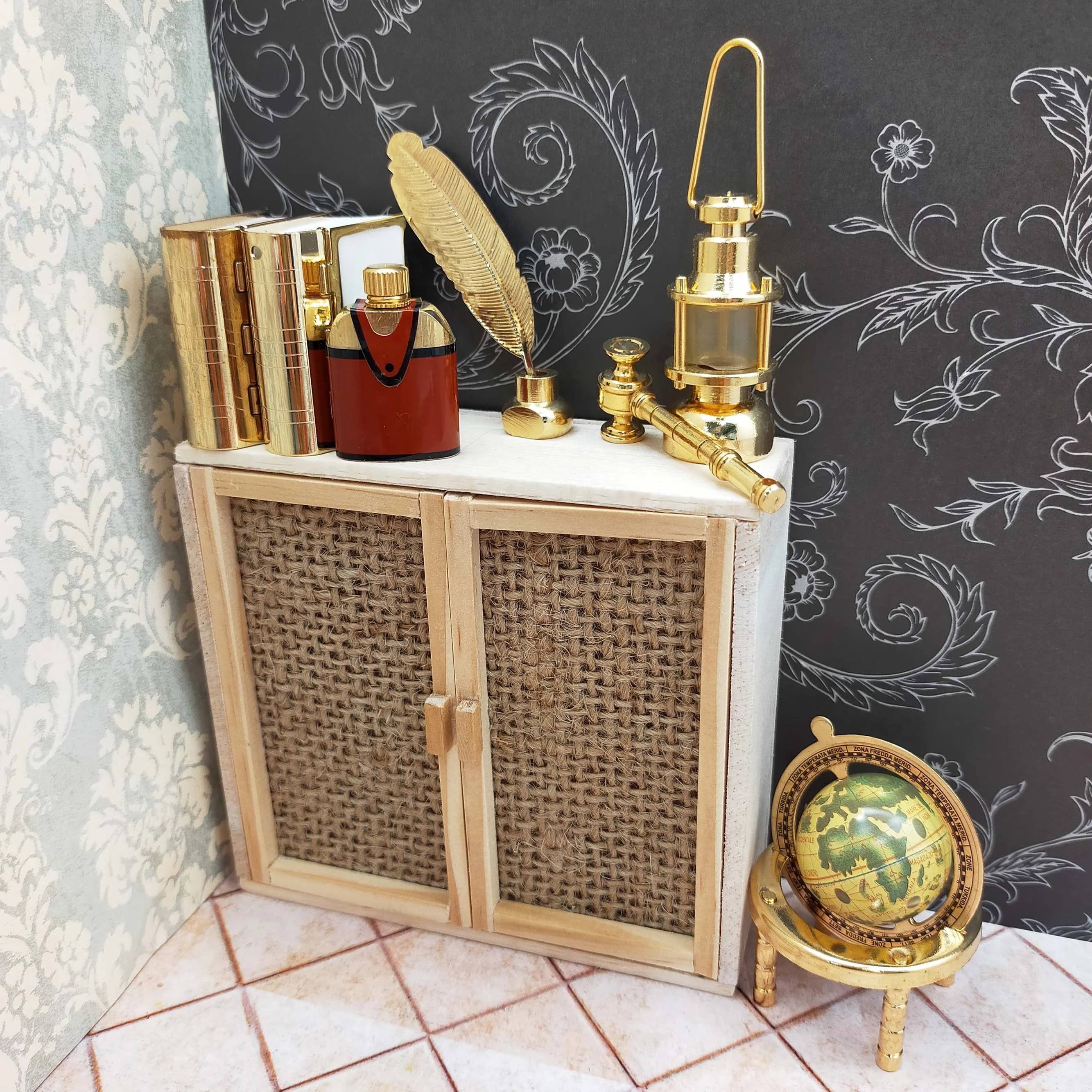 Miniature Doll House 1:12 Fancy Study Roon