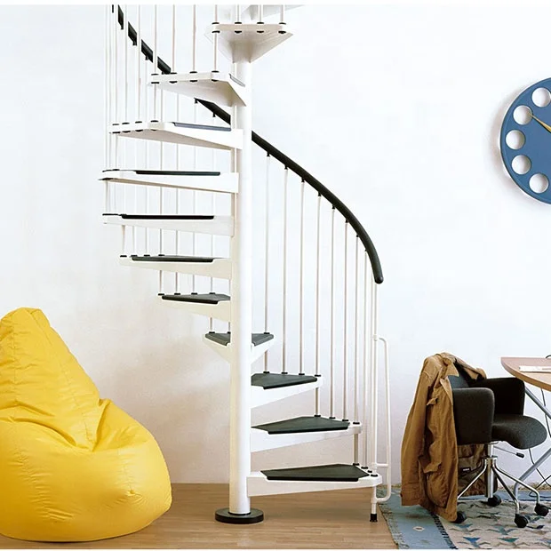 Professional Manufacture Wrought Iron Staircase Indoor Iron Spiral Staircase Design