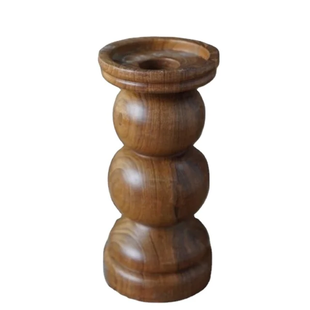 2022 home decor solid wooden Teak Candle Holder Decor Home & Hotel decoration house