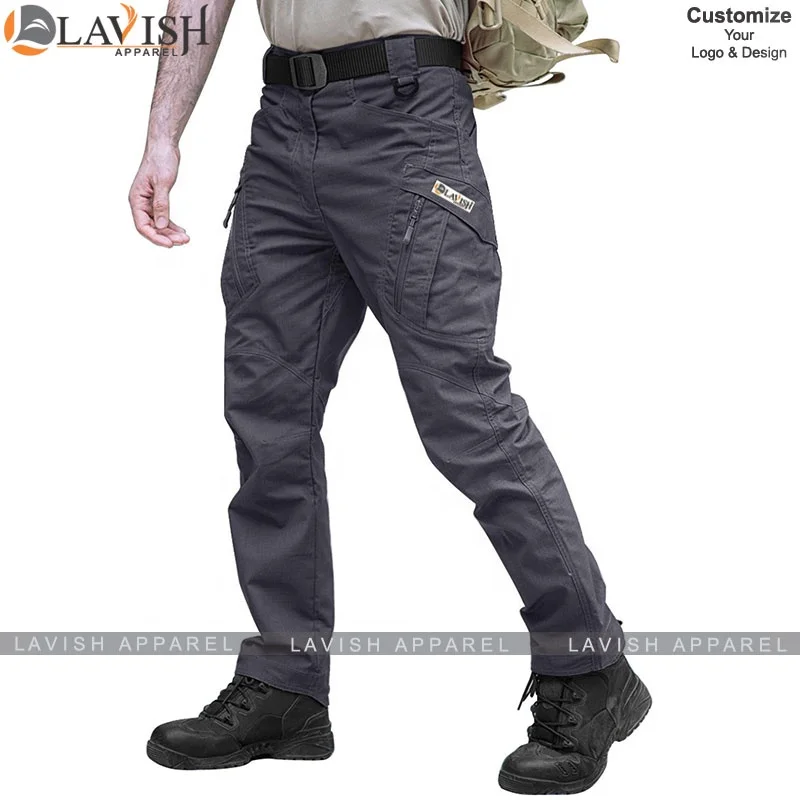 New Mens Tactical Pants Multiple Pocket Elasticity Military Urban Commuter Tactical Trousers Men Slim Fat Cargo Pant