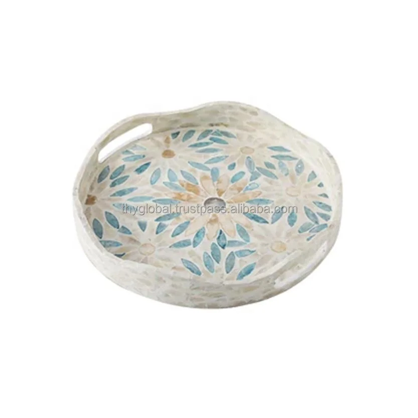 Набор из 3 прямоугольных античных сервировочных лотков с перламутровой вставкой роскошные сервировочные лотки для чая