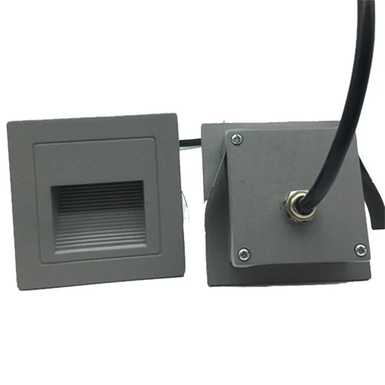 IP65 3W Black Color Warm White LED Outdoor External  Fixture Door Gate Recessed Step Stair Light