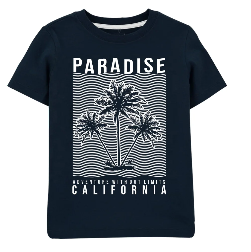 100% Cotton Casual Kid Summer Shirt Long Sleeve O-Neck Design Plain Fabric Blank Style Kid Clothing