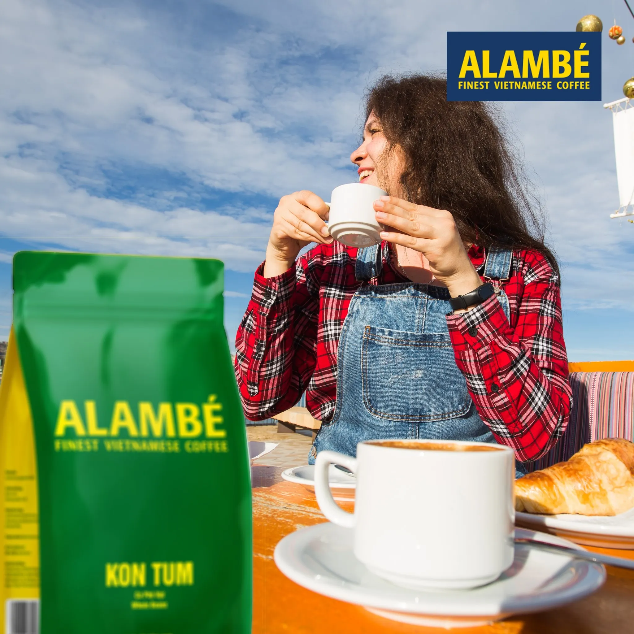 Good Price Vietnamese Specialty Drink Alambe Kon Tum Ground Coffee Powder 230g Low Caffeine Content Wholesale Orders
