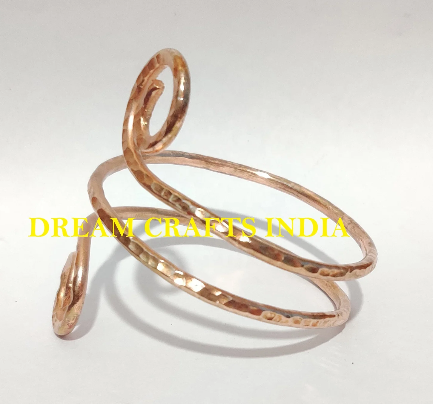 Handmade Factory Price Luxury Chakra Metal Bracelet for Men Copper Customized Plating Health Wire Hammered Design Cuff
