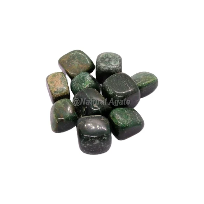 Wholesale Green Jade Tumbled Stones Natural Mineral Agate Crystal Gemstone Love Bag Gift from India Price