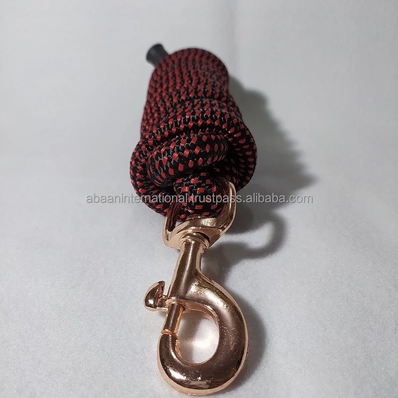 High Quality Horse Nylon Lead Rope Eco Friendly Lead rope with Snap Hook Mix Color available in all colors Manufacturer in India