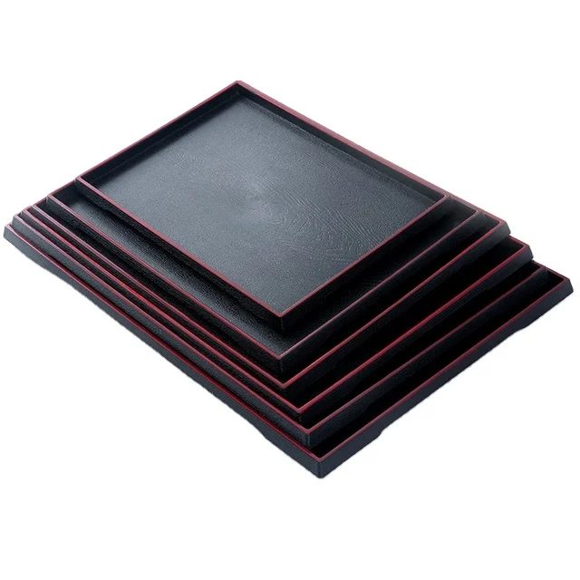 Wood ABS Large Rectangular Restaurant Hotel Supplies Food Serving Japanese Tray