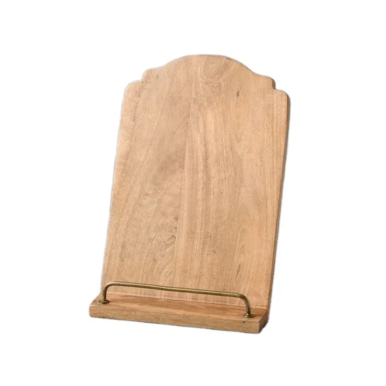 Handmade Wooden Cookbook Holder for Display Stand Farmhouse Cook Book Stand for Cooking, Recipe Book Holder for Kitchen Counter