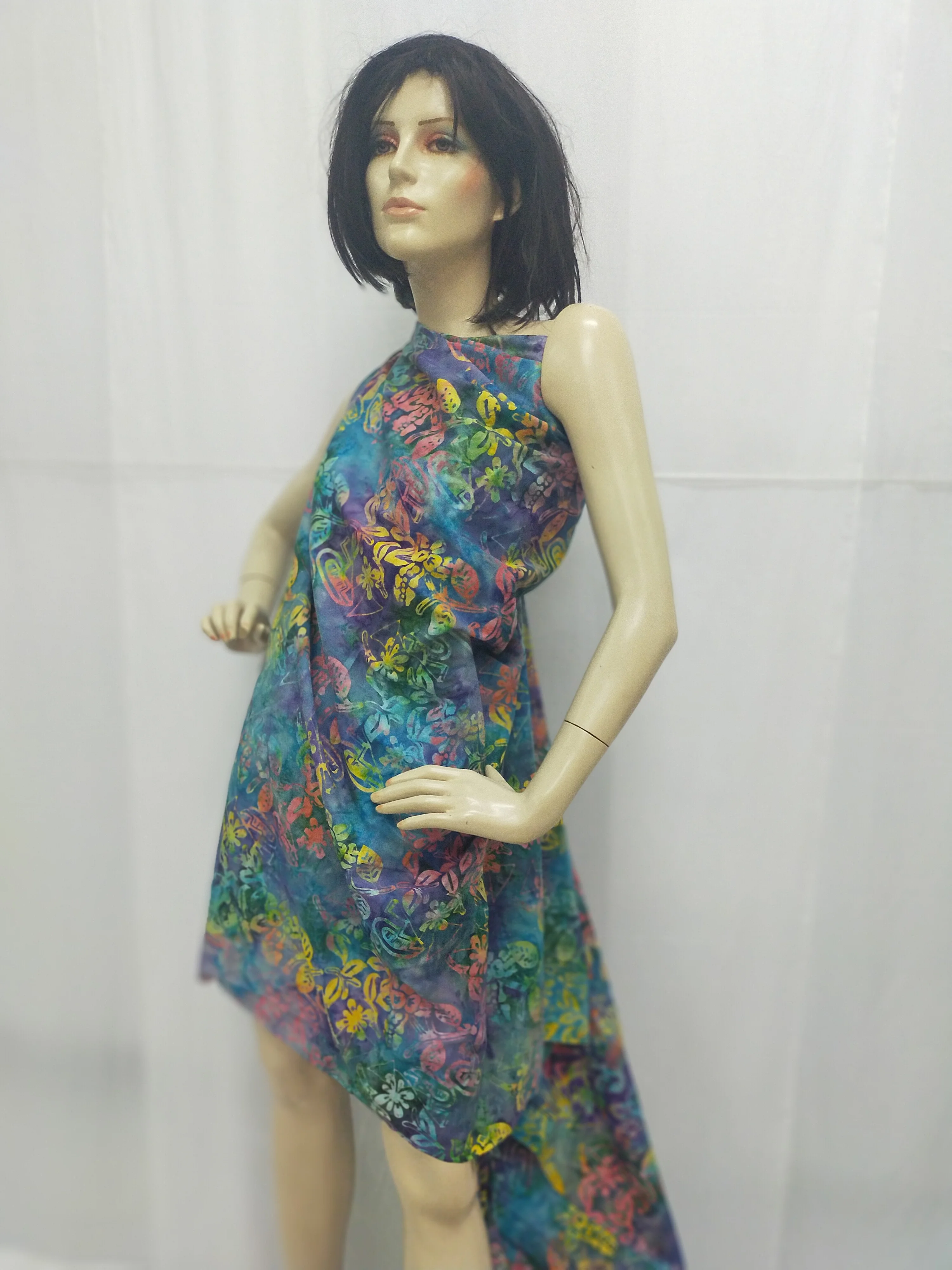  Штамп Legong Batik Blue Hibiscus из хлопчатобумажной ткани ручная работа высокое качество индонезии по конкурентоспособной