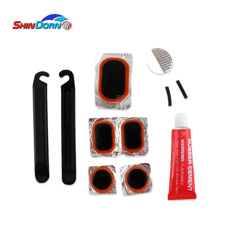 Portable Bike Tyre Puncture Repair Tools Kit with Liquid Sealant