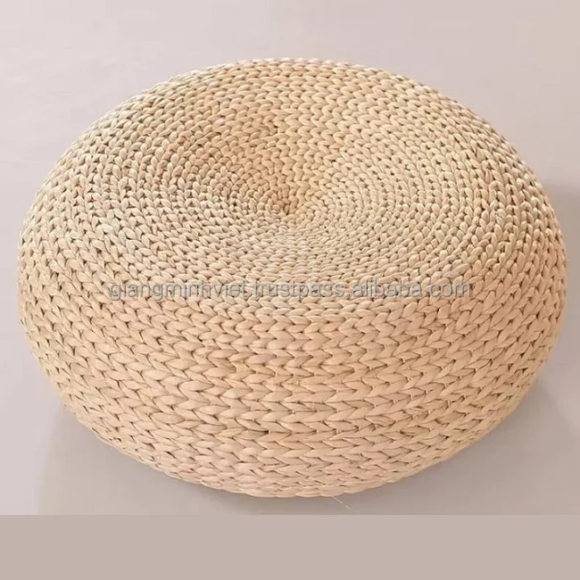 Boho Vintage Vietnamese Water Hyacinth Round Seat Cushion for Home Decor Christmas Gifts New Year Presents