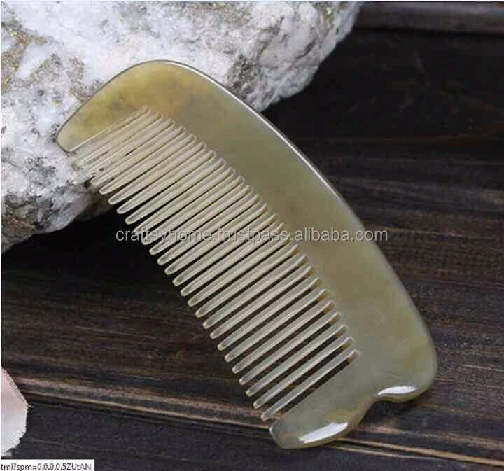 Sale On Natural Black buffalo Ox Horn Comb 100% Handmade Engraving Anti-Static Detaining Hair Massage Horn Comb by Craftsy Home