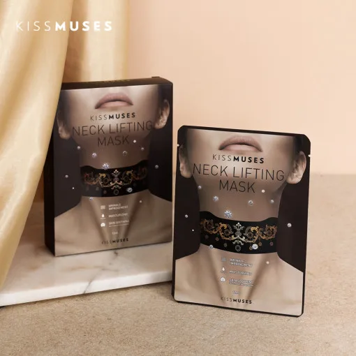 KISSMUSES Neck Lifting Mask Premium Korean Cotton Sheet Mask Hyaluronic Acid Neck Lifting Mask