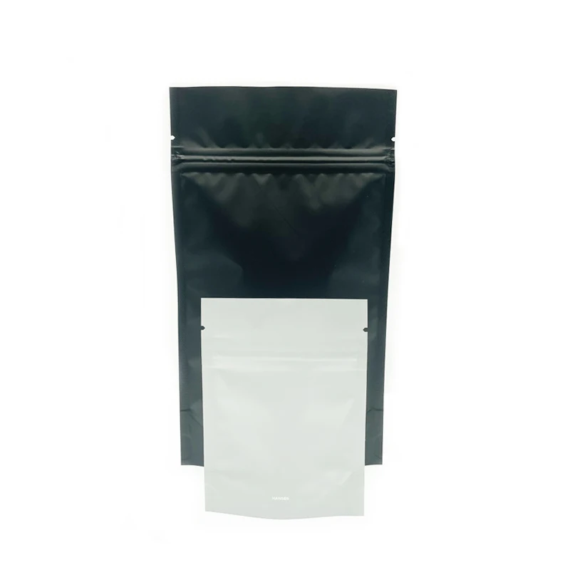 Custom Stand Up Clear Front Zipper Lock Resealable Aluminum Mylar Foil Plastic Packaging Bag for Zip Heat Seal Package Lock with