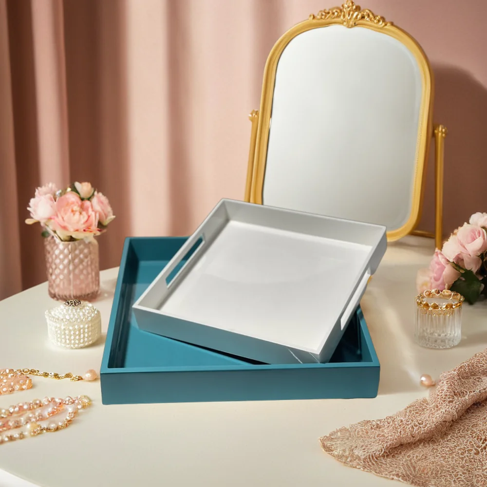 High Quality Custom handmade Luxury Lacquerware Tray from Vietnam Scalloped Rolling Smoking Tray with Bowl Pattern Handcrafted