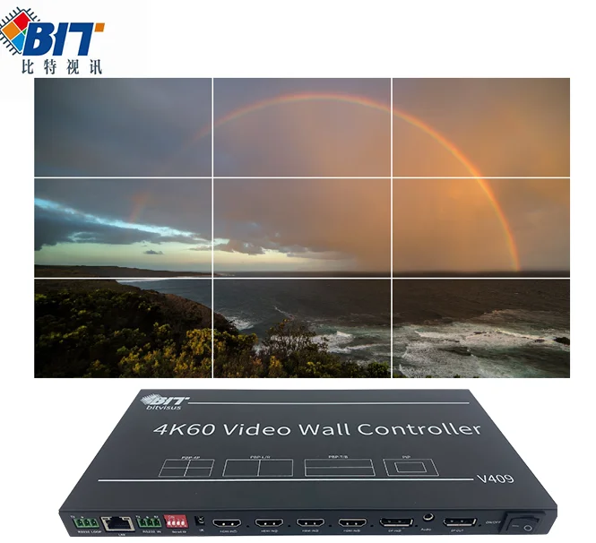 Bitvisus 3x3 2x3 4x2 4K видео коммутатор 1x4 1x5 1x6 1x7 HDMI TV настенный процессор контроллер