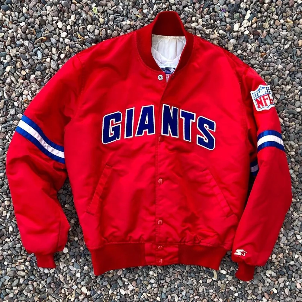 Customized Design Team Name & Number Starter / NFL Batch Embroidered Satin Jacket