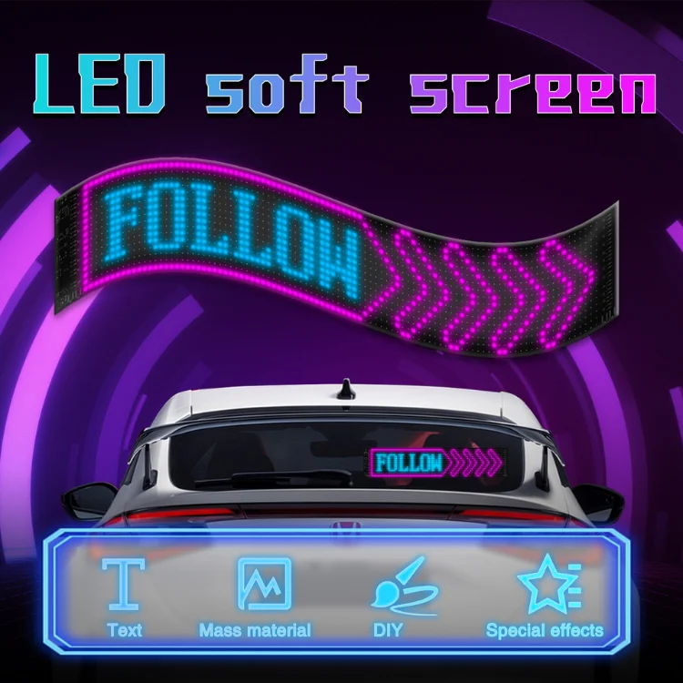Digital picture car led flexible programmable sticker