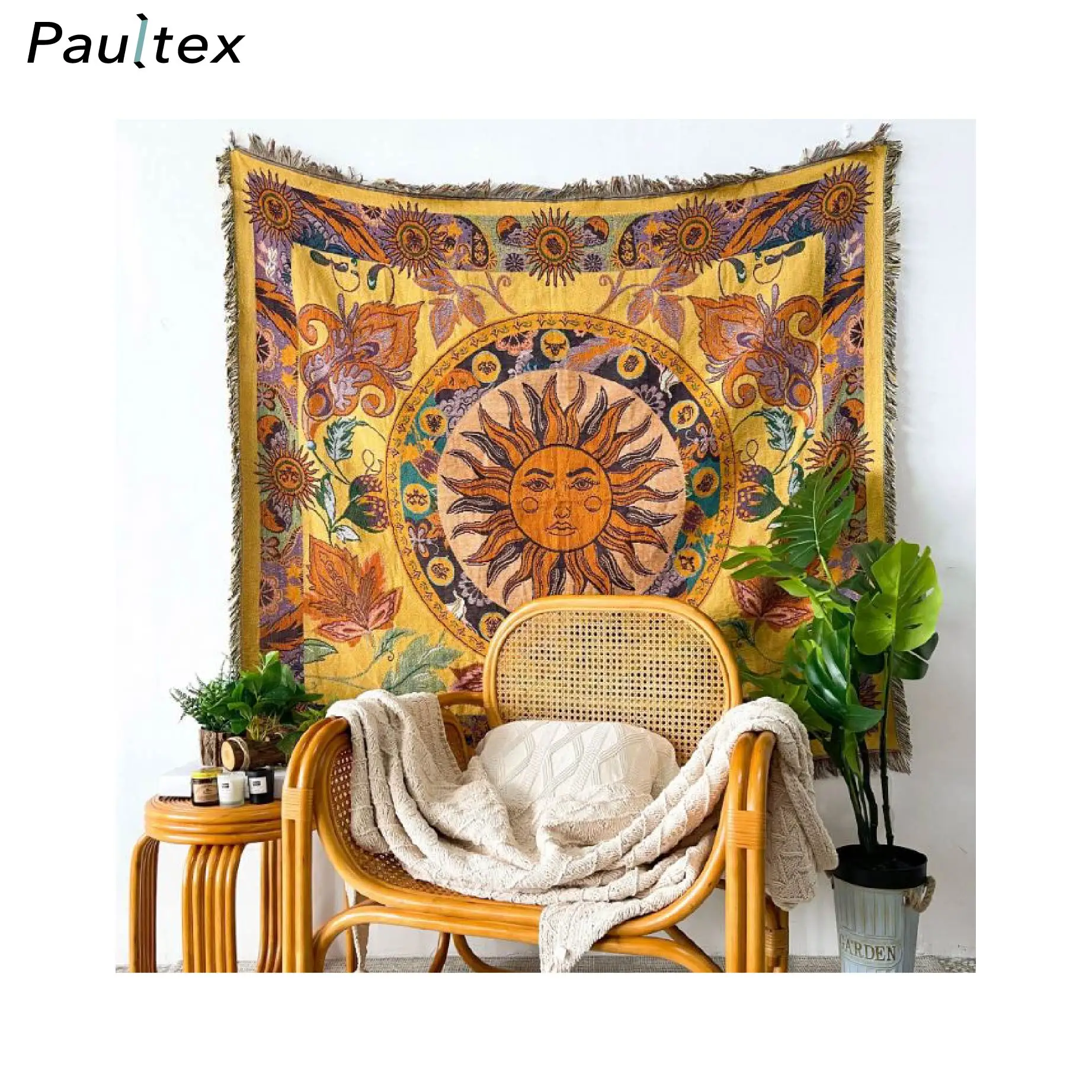 Hot Trendy Personalized Creative Sofa Knitted Tapestry Custom Logo Blanket