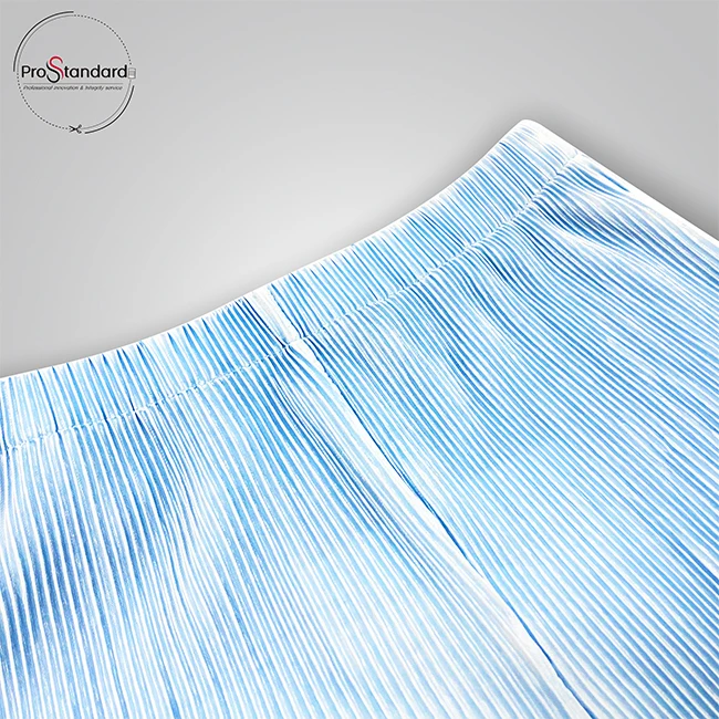 Kids Fashion Two Pieces Set Baby Girls Blue Pleated Top& Trousers Korean Style