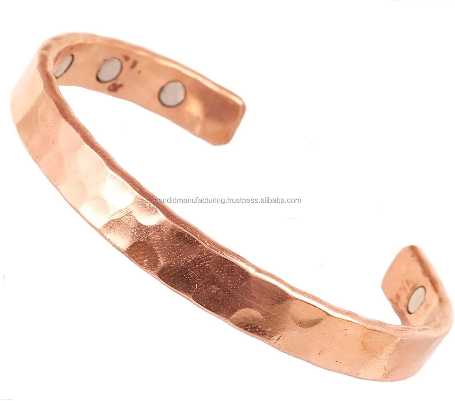 Медный магнитный браслет Candid Mfg Co молотковый ручной работы из чистой натуральной меди для лечения артрита Тинни