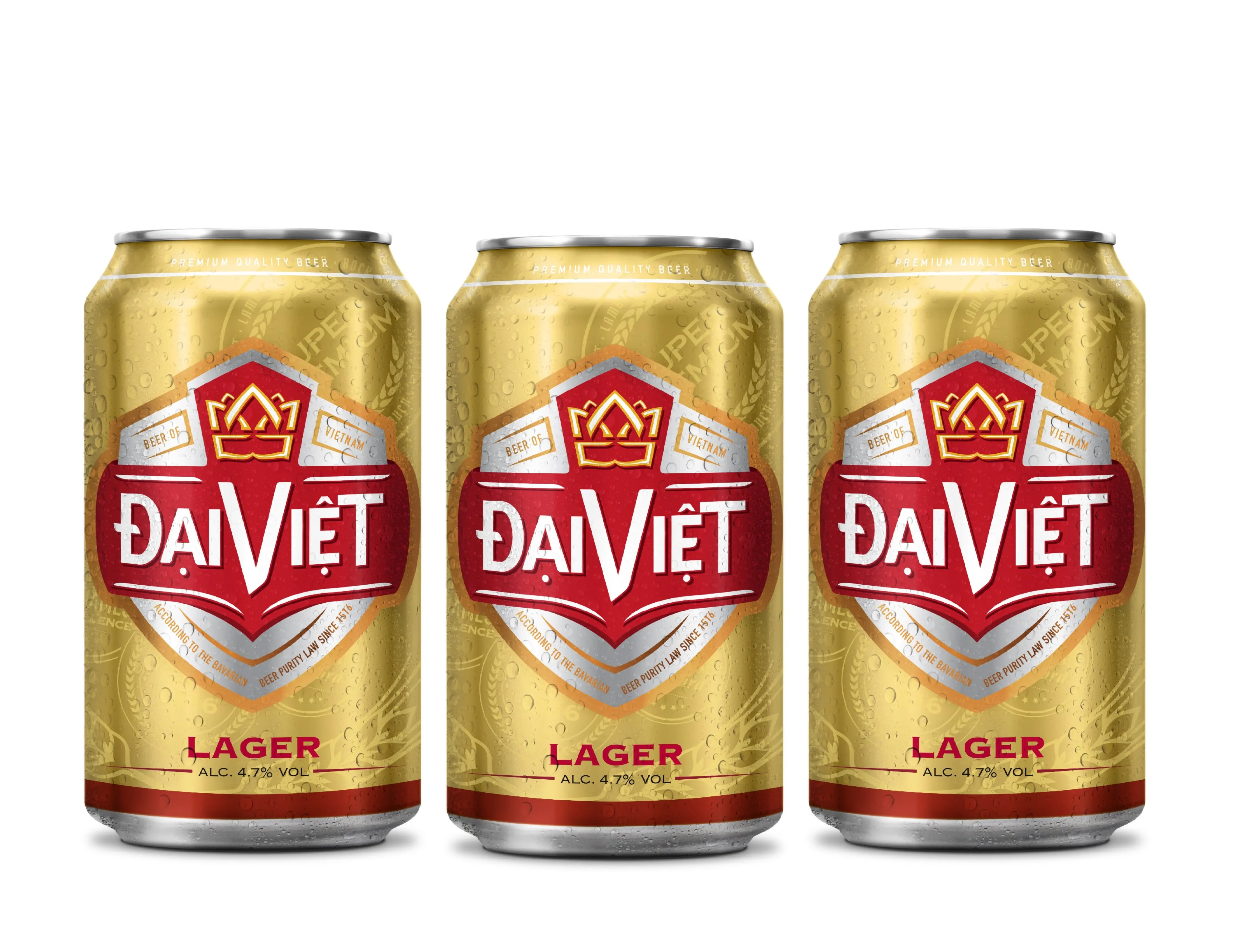Huong Sen Dai Viet Pilsner beer, Alc 5% Can 330ml Pack of 24