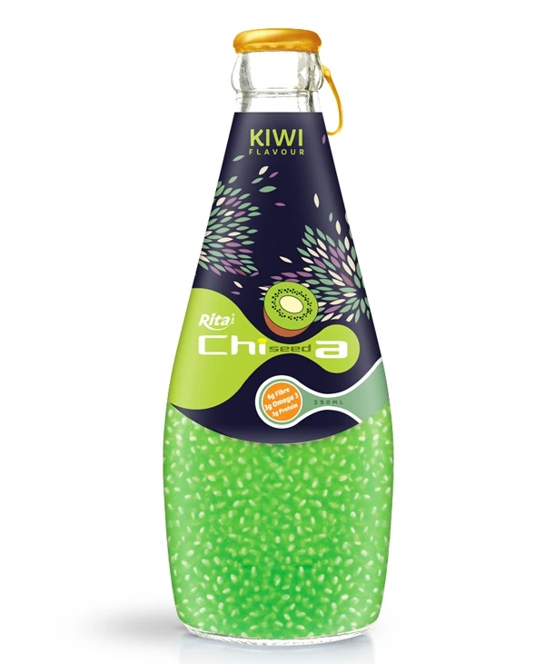 Rita 290ml Glass Bottle Private Label Mixed Fruit Flavor Sweet Tropical Chia Seed Drink