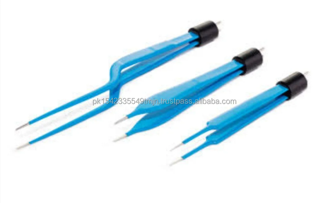 Bayonet Bipolar Forceps Cored For Electro surgical Unit Or Diathermy With Cabel