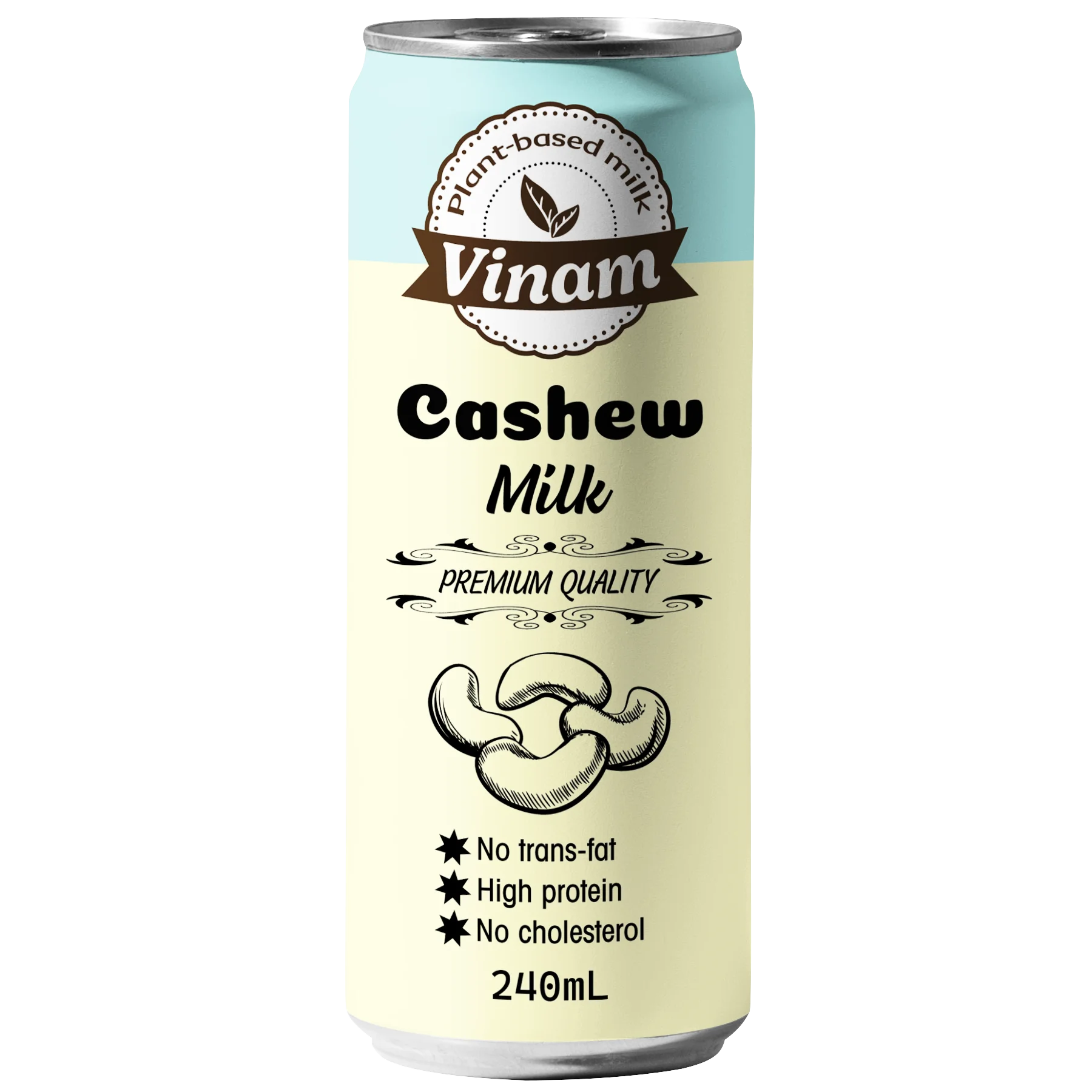 OEM Private Label Service Fresh Cashew Nut Milk Drink Canned 250ml/330ml for wholesale export sale in bulk