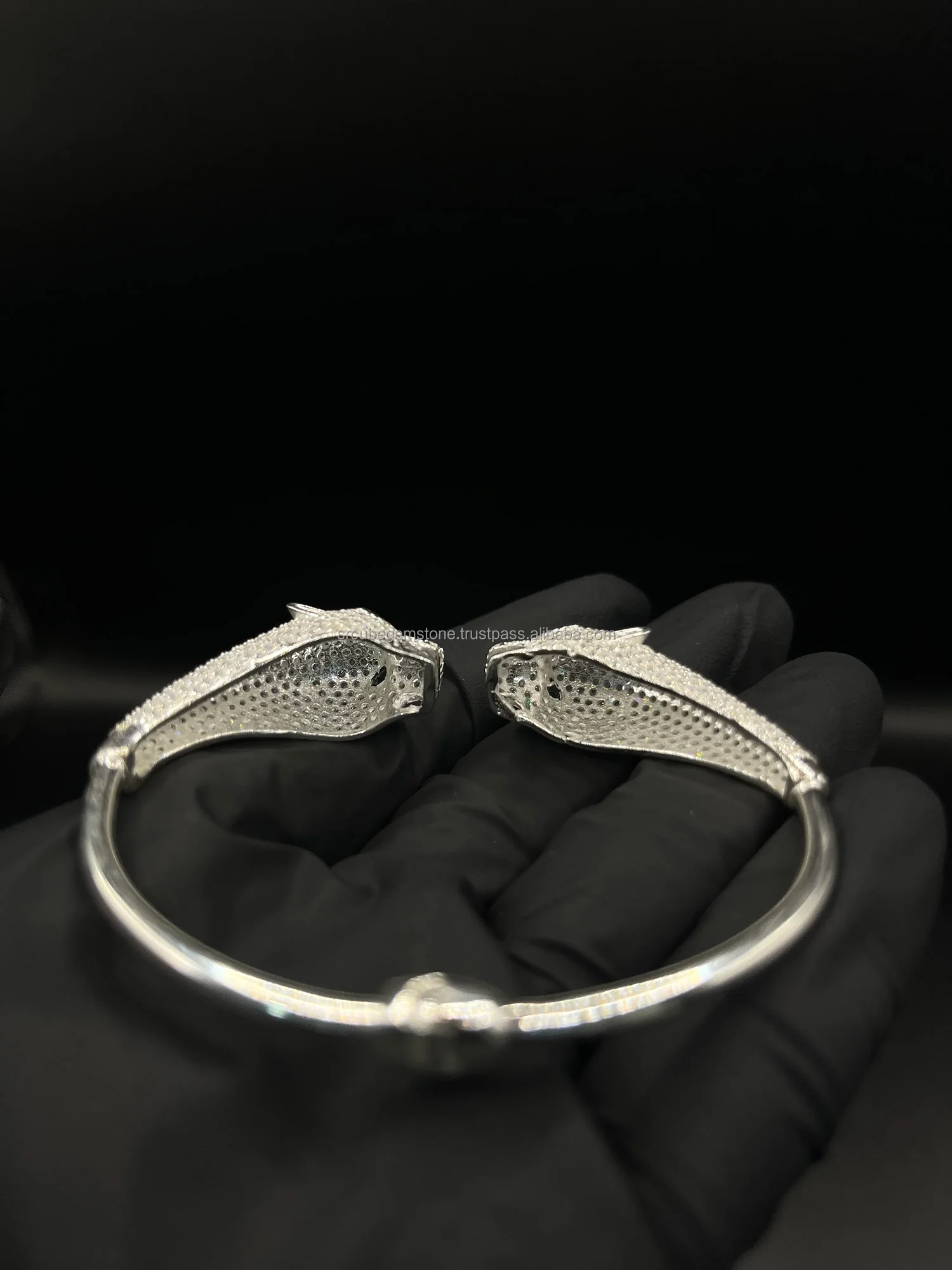 Wholesale Luxury Brand Panther Bracelet Leopard Bracelets Jewelry Set With Moissanite Diamond Silver Bracelet