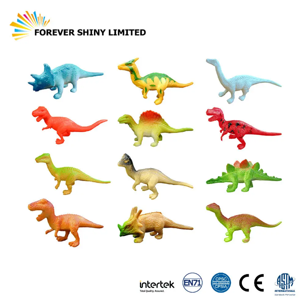 Wholesale Custom Design Small Gashapon Egg Toy Figure Mini Animals Assorted Plastic Stone Age Dinosaurs Figurine 56mm Capsule