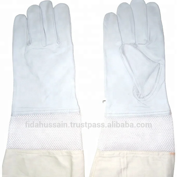 2024 Hot Selling Wholesale Beekeeper Gloves Top Quality Buffalo Leather Bee Protective Safety Glove Leather gloves from Pakistan